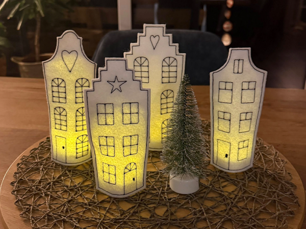 Grachtenhäuser Stab- oder Klötzchendatei - ITH-Stickdatei